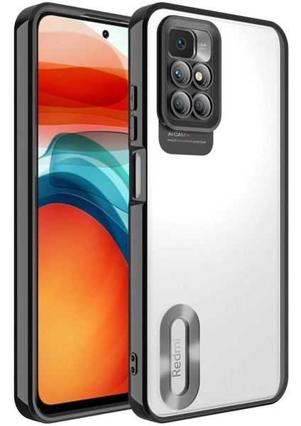 Xiaomi Redmi 10 Kılıf Kamera Korumalı Logo Gösteren Omega Kapak