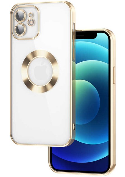 Apple iPhone 12 Kılıf Kamera Korumalı Logo Gösteren Omega Kapak