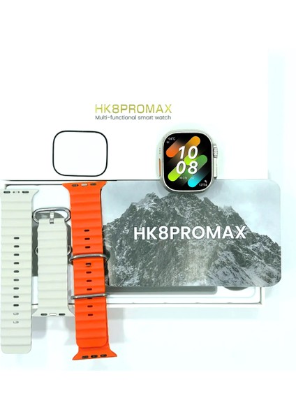 Hk8 Pro Max Bluetooth Akıllı Saat Gerçeğe En Yakın Md, Pusula Aktif, Çift Kordon, Koruma Camı Hediye indirimleri
