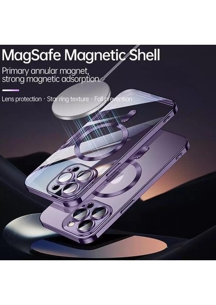 i Phone 11 Pro Max Kılıf Magsafe Şarj Özellikli Kamera ve Lens Korumalı Esnek Silikon Dempre Case