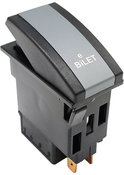 Otokar Kent Otobüs E Bilet Anahtar Düğme Rocker Switch 3 Pin (On-On) - Ampullü 24V
