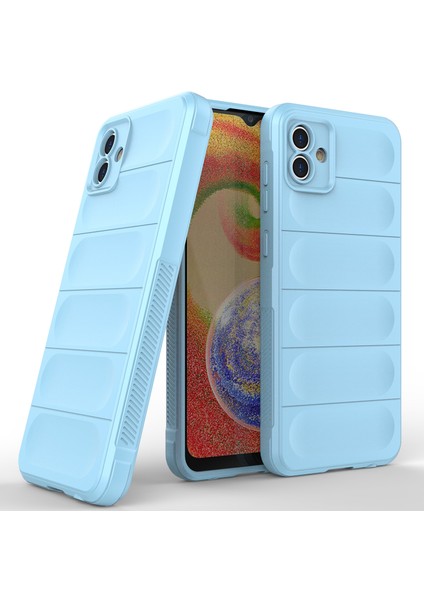 Samsung Galaxy A04 4g Için Kaymaz Silikon Telefon Kılıfı - Mavi (Yurt Dışından)