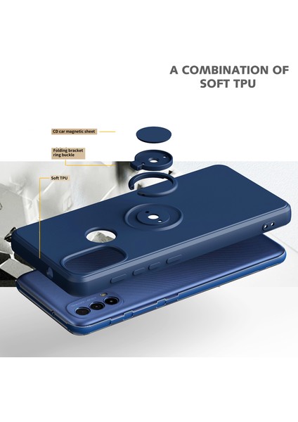 Motorola Moto E20 / E30 / E40 Için Ince Silikon Yüzük Stand Telefon Kılıfı - Pembe (Yurt Dışından) fırsatları