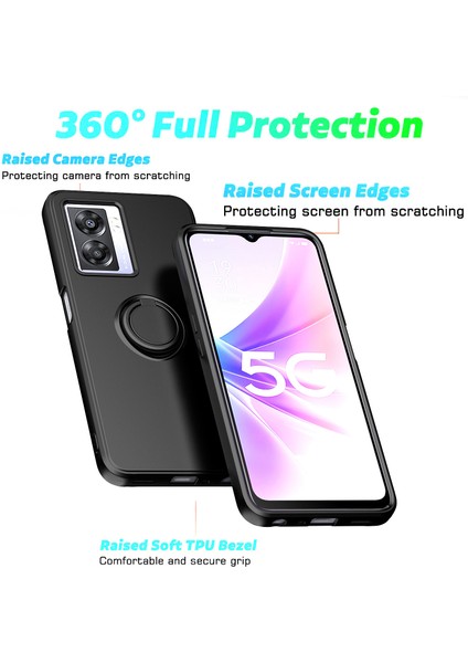 Oppo A57 5g Için Ince Silikon Yüzük Stand Telefon Kılıfı - Mor (Yurt Dışından) indirimleri