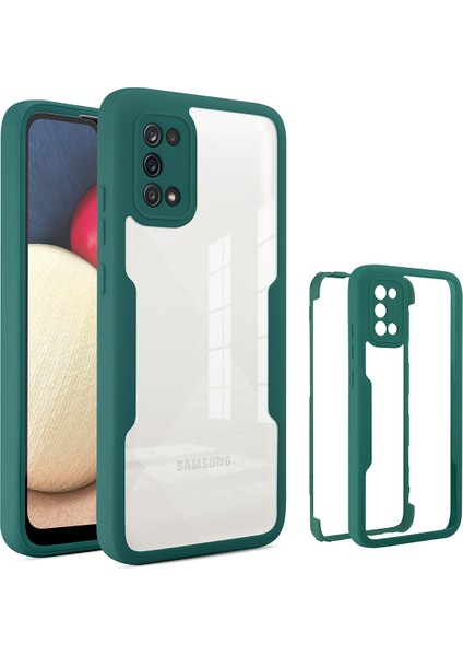 Samsung Galaxy A02S Için Yumuşak Tpu Ekran Koruyucu Telefon Kılıfı - Yeşil (Yurt Dışından)