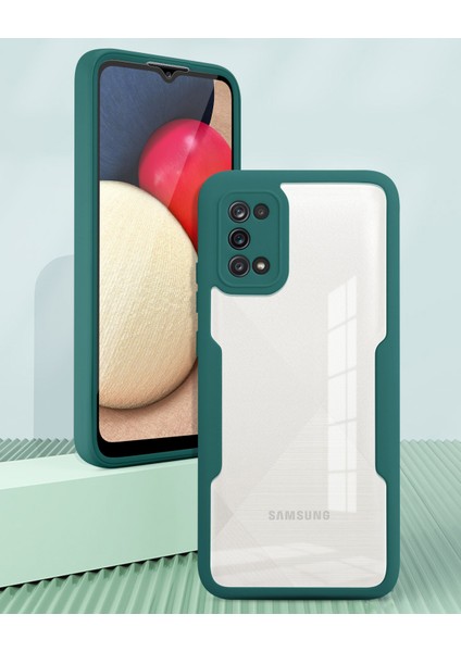 Samsung Galaxy A02S Için Yumuşak Tpu Ekran Koruyucu Telefon Kılıfı - Yeşil (Yurt Dışından)