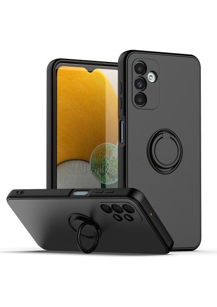 Samsung Galaxy A13 5g Için Ince Silikon Yüzük Stand Telefon Kılıfı - Siyah (Yurt Dışından)