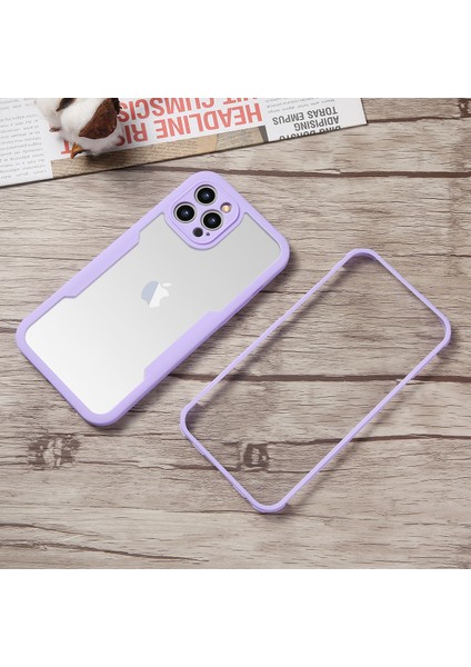 iPhone 12 Pro Max Için Yumuşak Tpu Ekran Koruyucu Telefon Kılıfı - Mor (Yurt Dışından) indirimleri