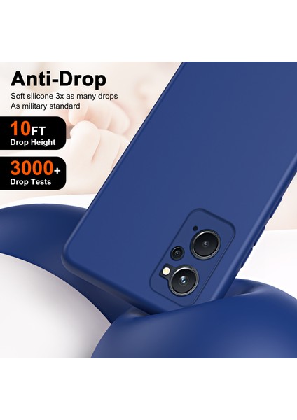 Oppo A36 / Realme 9i Için Ince Likit Silikon Yumuşak Telefon Kılıfı - Siyah (Yurt Dışından)