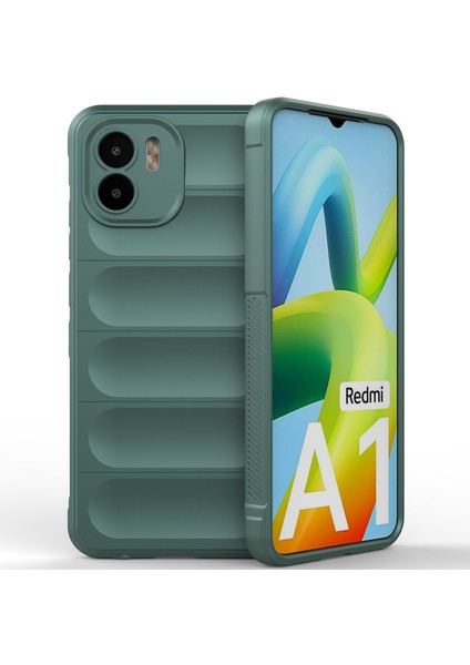 Xiaomi Redmi A1 Için Kaymaz Silikon Telefon Kılıfı - Yeşil (Yurt Dışından) modelleri