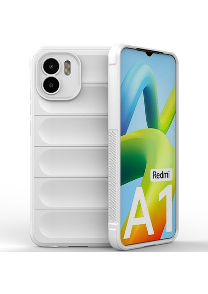 Xiaomi Redmi A1 Için Kaymaz Silikon Telefon Kılıfı - Beyaz (Yurt Dışından)