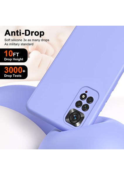 Xiaomi Redmi Note 11S / Note 11 4g Için Ince Likit Silikon Yumuşak Telefon Kılıfı - Siyah (Yurt Dışından)