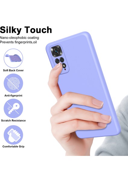 Xiaomi Redmi Note 11S / Note 11 4g Için Ince Likit Silikon Yumuşak Telefon Kılıfı - Siyah (Yurt Dışından)