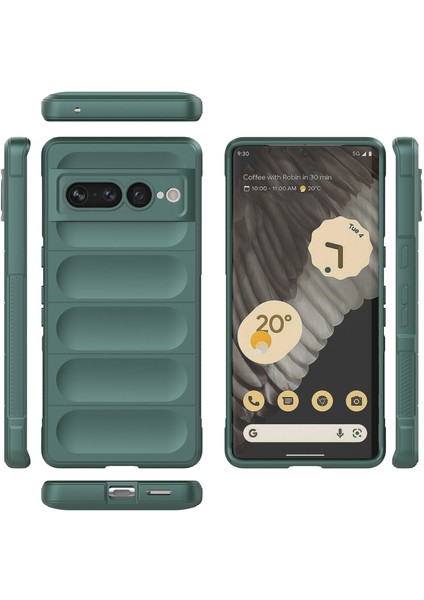 Google Pixel 7 Pro Için Kaymaz Silikon Telefon Kılıfı - Yeşil (Yurt Dışından)