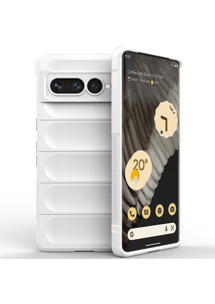 Google Pixel 7 Pro Için Kaymaz Silikon Telefon Kılıfı - Beyaz (Yurt Dışından)