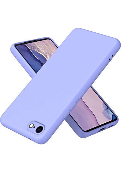 iPhone Se 2020/2022 / 8 / 7 Için Ince Likit Silikon Yumuşak Telefon Kılıfı - Mor (Yurt Dışından)
