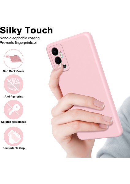 Infinix Hot 12 Için Ince Likit Silikon Yumuşak Telefon Kılıfı - Mavi (Yurt Dışından)