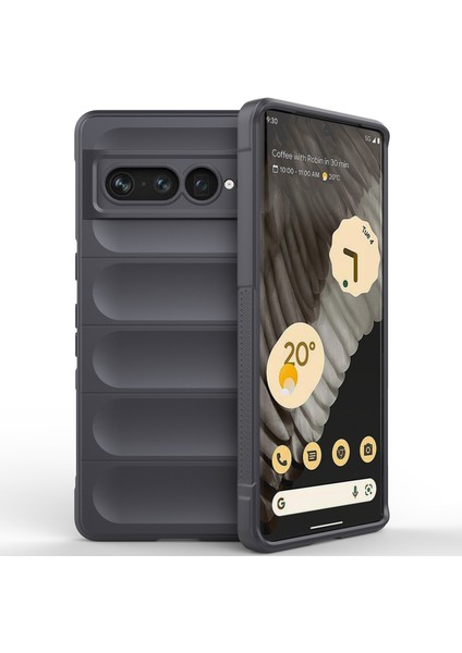 Google Pixel 7 Pro Için Kaymaz Silikon Telefon Kılıfı - Koyu Gri (Yurt Dışından)