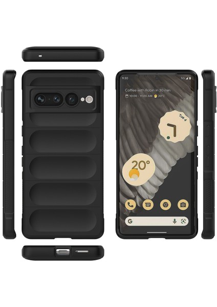 Google Pixel 7 Pro Için Kaymaz Silikon Telefon Kılıfı - Koyu Gri (Yurt Dışından)