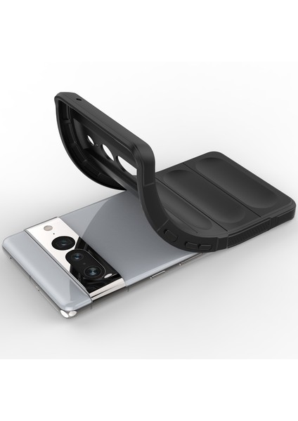 Google Pixel 7 Pro Için Kaymaz Silikon Telefon Kılıfı - Koyu Gri (Yurt Dışından)