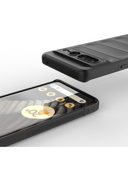 Google Pixel 7 Pro Için Kaymaz Silikon Telefon Kılıfı - Koyu Gri (Yurt Dışından)
