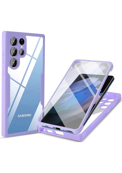 Samsung Galaxy S22 Ultra 5g Için Yumuşak Tpu Ekran Koruyucu Telefon Kılıfı - Mor (Yurt Dışından)