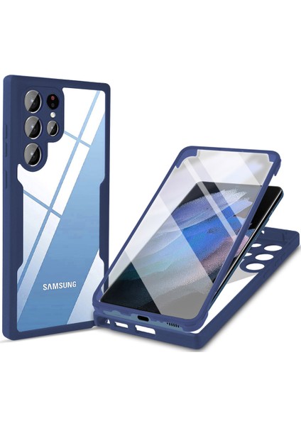 Samsung Galaxy S22 Ultra 5g Için Yumuşak Tpu Ekran Koruyucu Telefon Kılıfı - Mavi (Yurt Dışından)