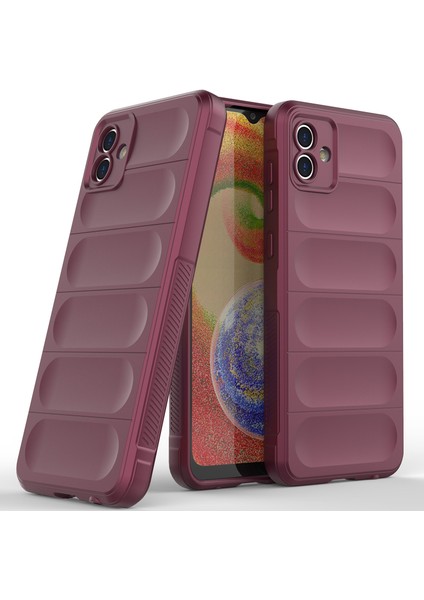 Samsung Galaxy A04 4g Için Kaymaz Silikon Telefon Kılıfı - Koyu Kırmızı (Yurt Dışından)