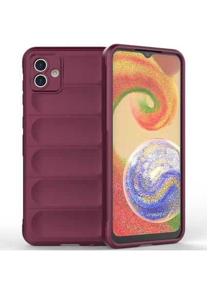 Samsung Galaxy A04 4g Için Kaymaz Silikon Telefon Kılıfı - Koyu Kırmızı (Yurt Dışından) modelleri