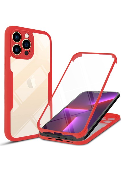 iPhone 13 Pro Max Için Yumuşak Tpu Ekran Koruyucu Telefon Kılıfı - Kırmızı (Yurt Dışından)