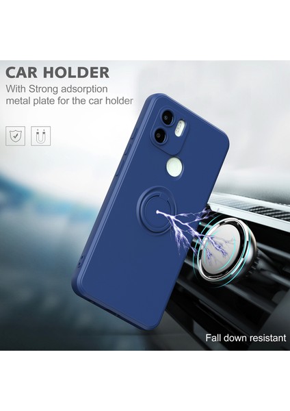 Xiaomi Redmi A1 / A1+ Için Ince Silikon Yüzük Stand Telefon Kılıfı - Beyaz (Yurt Dışından) fırsatları