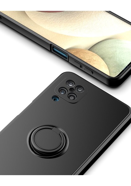 Samsung Galaxy A12 Için Ince Silikon Yüzük Stand Telefon Kılıfı - Açık Yeşil (Yurt Dışından) fiyatları