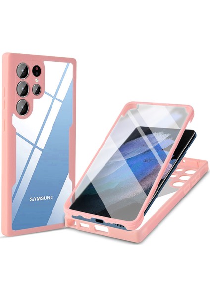 Samsung Galaxy S22 Ultra 5g Için Yumuşak Tpu Ekran Koruyucu Telefon Kılıfı - Pembe (Yurt Dışından)