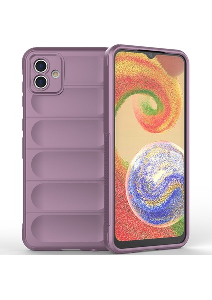 Samsung Galaxy A04 4g Için Kaymaz Silikon Telefon Kılıfı - Mor (Yurt Dışından)