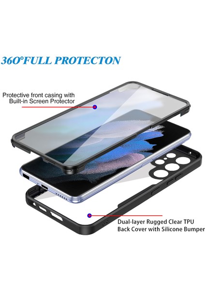 Samsung Galaxy S22 Ultra 5g Için Yumuşak Tpu Ekran Koruyucu Telefon Kılıfı - Siyah (Yurt Dışından) fiyatları