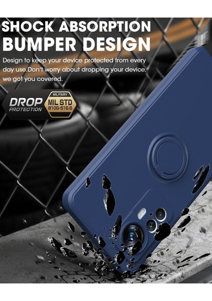 Xiaomi 12T / Xiaomi 12T Pro Için Ince Silikon Yüzük Stand Telefon Kılıfı - Yeşil (Yurt Dışından) indirimleri