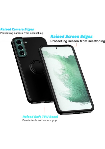 Samsung Galaxy S21 Fe 5g Için Ince Silikon Yüzük Stand Telefon Kılıfı - Yeşil (Yurt Dışından) modelleri