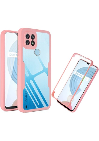 Oppo Realme C21 Için Yumuşak Tpu Ekran Koruyucu Telefon Kılıfı - Pembe (Yurt Dışından)