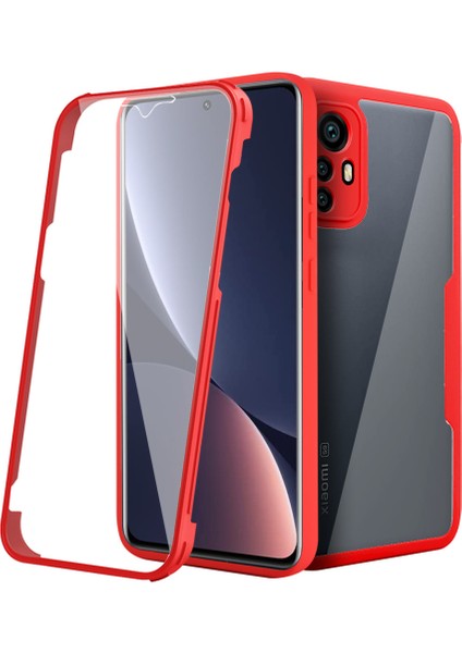 Xiaomi 12 Pro Için Yumuşak Tpu Ekran Koruyucu Telefon Kılıfı - Kırmızı (Yurt Dışından)
