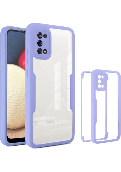 Samsung Galaxy A02S Için Yumuşak Tpu Ekran Koruyucu Telefon Kılıfı - Mor (Yurt Dışından)