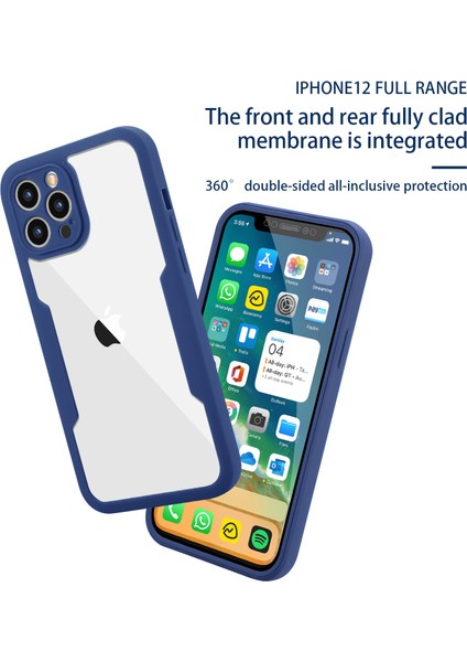 iPhone 12 Pro Için Yumuşak Tpu Ekran Koruyucu Telefon Kılıfı - Pembe (Yurt Dışından)