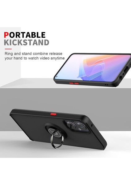 Oneplus Nord N20 5g Için Yüzük Stand Mat Sert Silikon Telefon Kılıfı - Sarı (Yurt Dışından) indirimleri