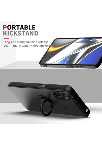 Xiaomi Poco X4 Pro 5g Için Ince Silikon Yüzük Stand Telefon Kılıfı - Turkuaz (Yurt Dışından) indirimleri