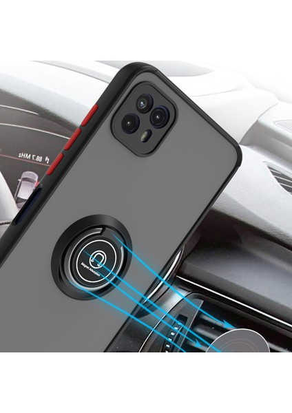 Motorola Moto G50 5g Için Yüzük Stand Mat Sert Silikon Telefon Kılıfı - Açık Mavi (Yurt Dışından) fırsatları