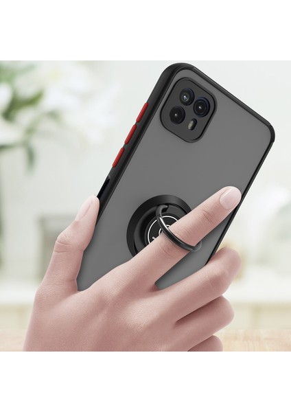 Motorola Moto G50 5g Için Yüzük Stand Mat Sert Silikon Telefon Kılıfı - Açık Mavi (Yurt Dışından) indirimleri