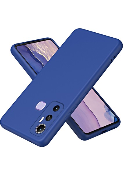 Infinix Hot 11 2022 / X657 Için Ince Likit Silikon Yumuşak Telefon Kılıfı - Mavi (Yurt Dışından)