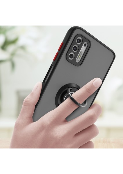 Motorola Moto G Stylus 2021 Için Yüzük Stand Mat Sert Silikon Telefon Kılıfı - Sarı (Yurt Dışından) indirimleri