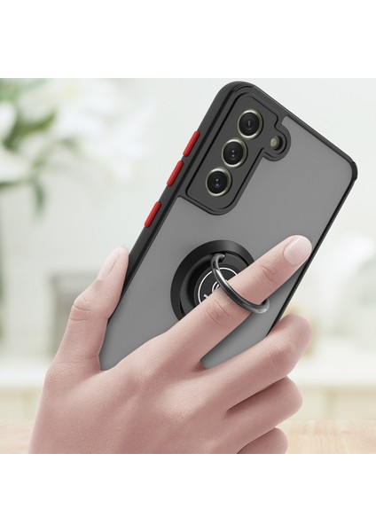 Samsung Galaxy S21 Fe 5g Için Yüzük Stand Mat Sert Silikon Telefon Kılıfı - Yeşil (Yurt Dışından) indirimleri