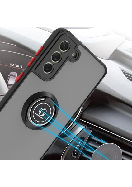 Samsung Galaxy S21 Fe 5g Için Yüzük Stand Mat Sert Silikon Telefon Kılıfı - Sarı (Yurt Dışından) fırsatları