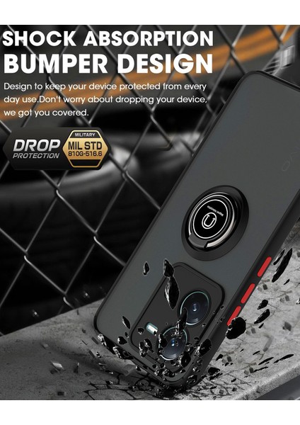 Vıvo V25 Için Yüzük Stand Mat Sert Silikon Telefon Kılıfı - Mavi (Yurt Dışından) indirimleri